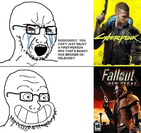 Buggy Cyberpunk Versus Fallout New Vegas