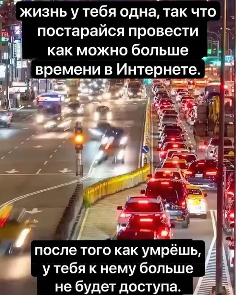 Жизнь одна, интернет навсегда