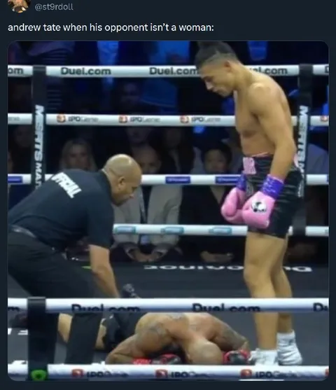 Andrew Tate Faces a Male Opponent