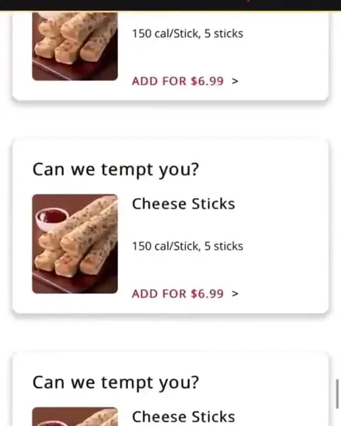 Endless Cheese Stick Temptation
