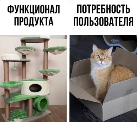 Функционал против потребности кота