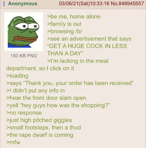 The Rape Dwarf Is Coming