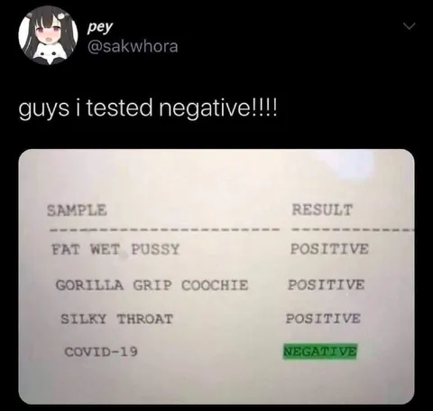 Test Results Negative for COVID