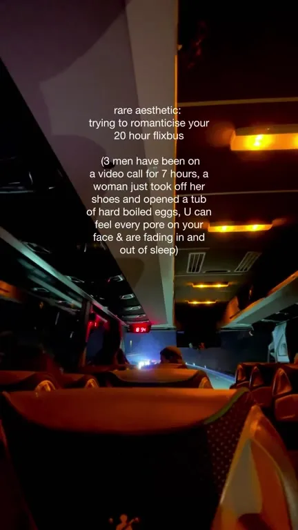 Rare aesthetic on a long FlixBus