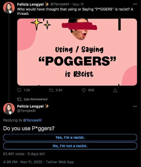 Poggers Is Racist Poll