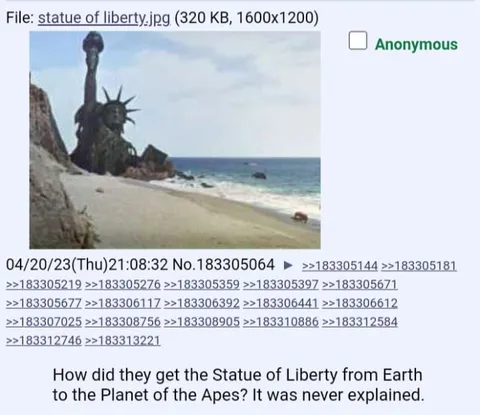 Statue of Liberty on the Planet of the Apes