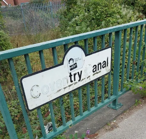 Coventry Canal Sign Vandalism
