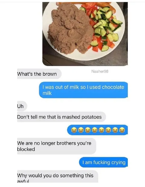 Chocolate Milk Mashed Potatoes