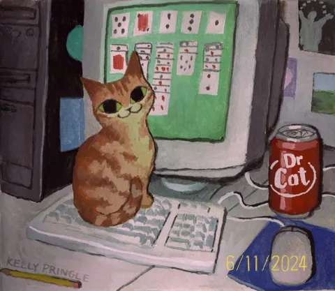 Cat at the Computer