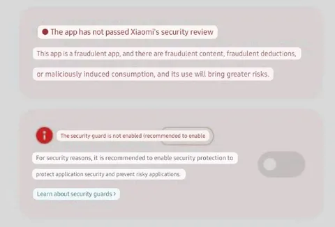 Xiaomi Security Review Rejection