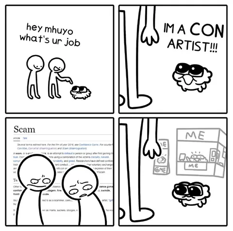 Con Artist Literally Makes Con Art