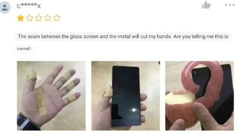 Sharp Phone Edge Complaint