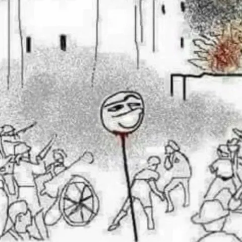 Троллфейс среди хаоса