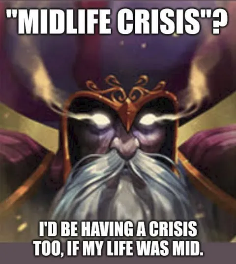 Midlife Crisis Fantasy Character
