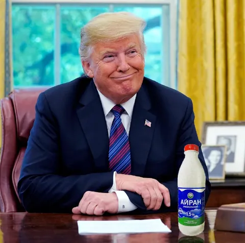 Трамп и бутылка айрана