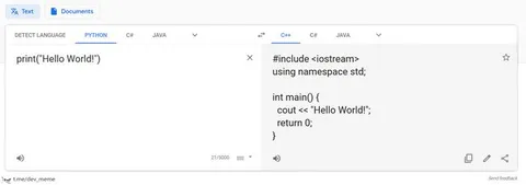 Hello World in Two Languages