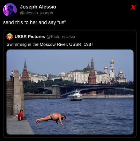 Swimming in the Moscow River Together