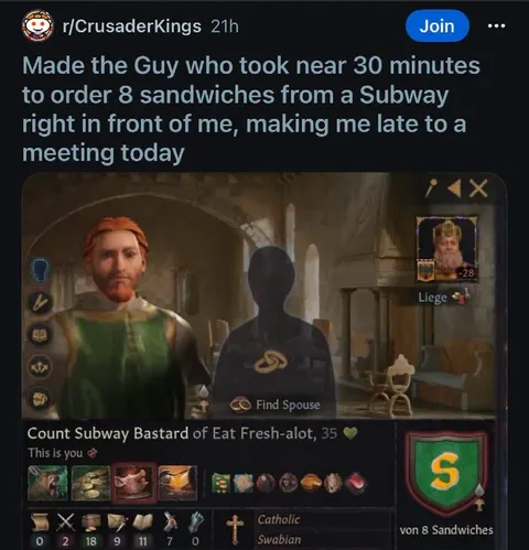 Subway Sandwiches Made Me Late
