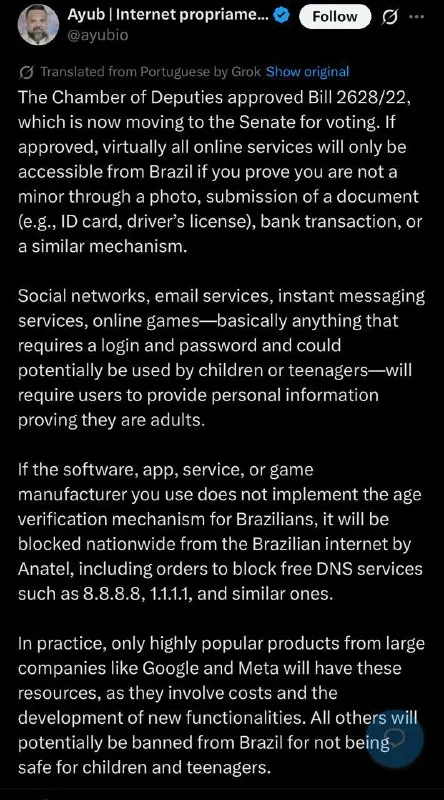 Brazilian Age Verification Law