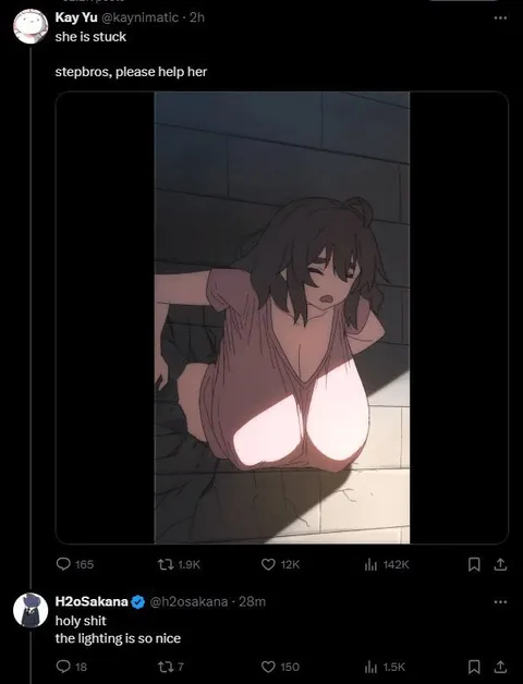 Anime Girl Is Stuck