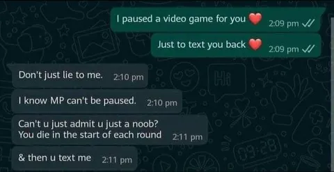 Video Game Can't Be Paused