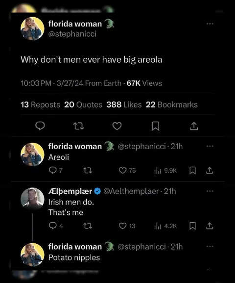 Irish Men Have Big Areolas