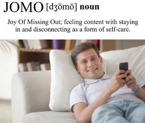 JOMO Staying In Meme