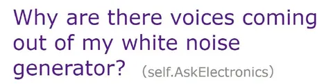 Voices From White Noise Generator