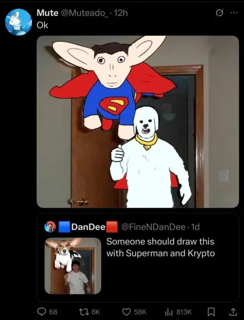 Superman and Krypto Drawing