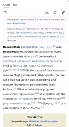 Wikipedia Neanderthal Face Reveal
