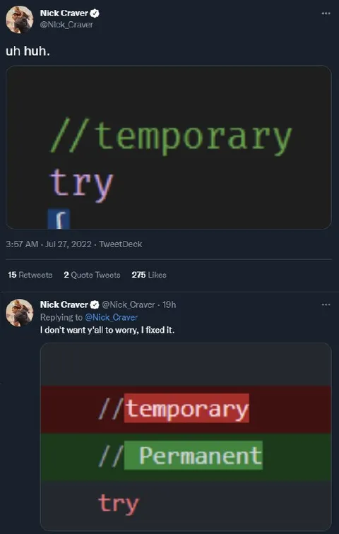 Temporary Fix Becomes Permanent