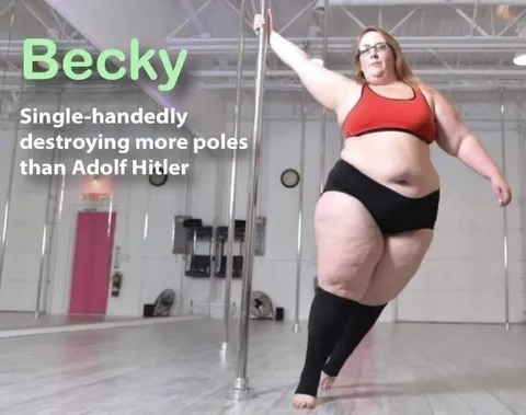 Becky destroys the poles