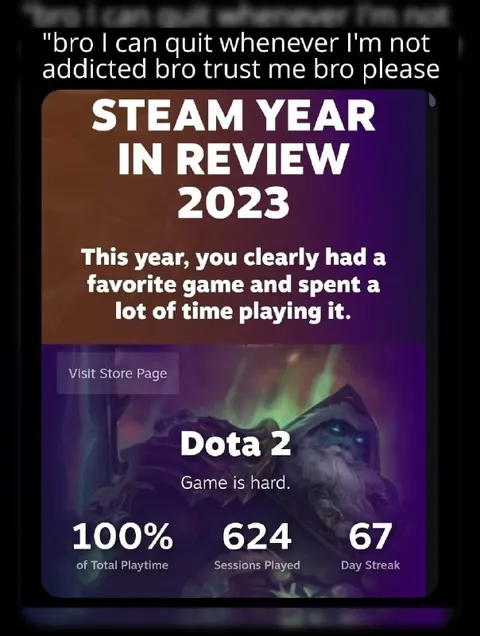 Steam Year in Review Dota 2 Addiction
