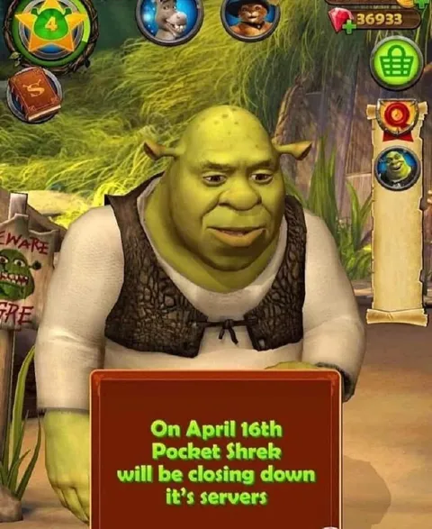 Pocket Shrek Servers Closing Down