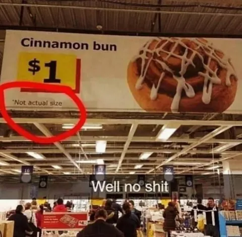 Not Actual Size Cinnamon Bun