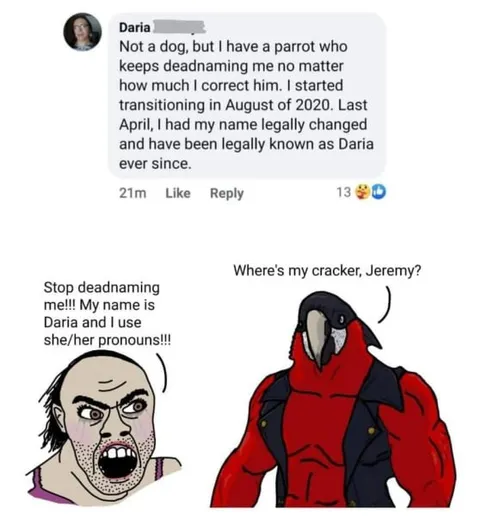 Parrot Keeps Deadnaming Daria