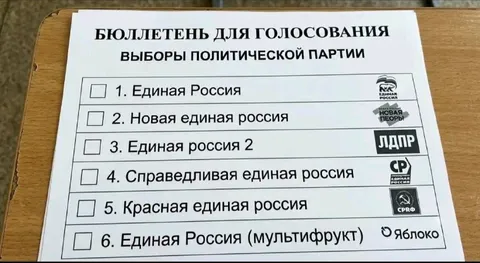 Бюллетень из одних единороссов
