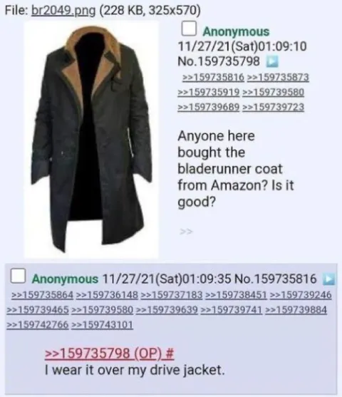 Blade Runner Coat Over Drive Jacket