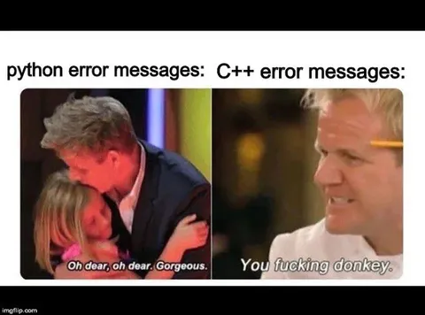 Python Error vs C++ Error