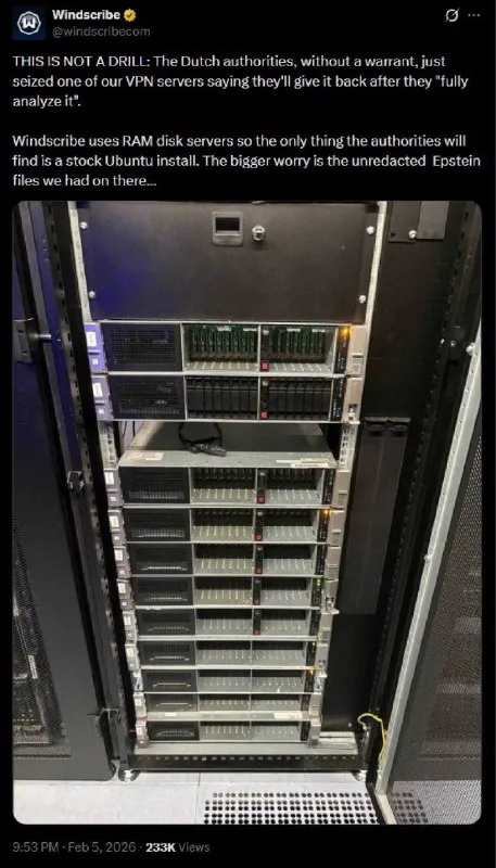 Dutch Authorities Seize VPN Server