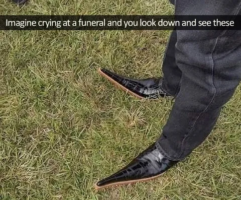 Pointy Shoes at a Funeral