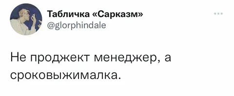Не прожект менеджер, а сроковыжималка