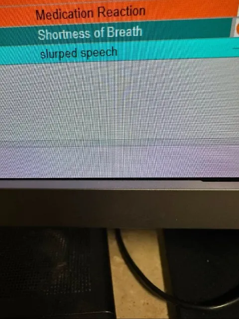 Mediation Reaction Shortness of Breath
