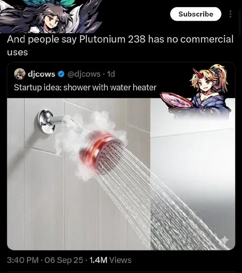 Plutonium Shower Water Heater