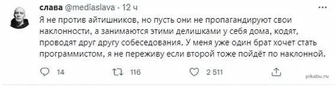 Брат-айтишник пошёл по наклонной