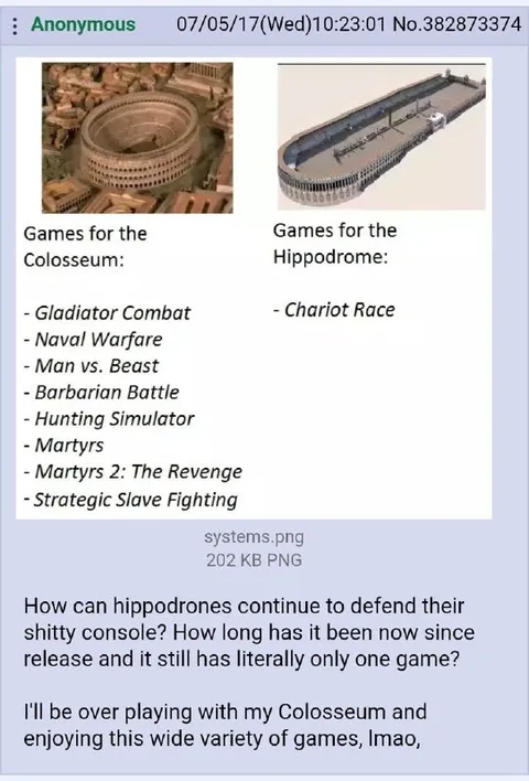Colosseum Has More Games