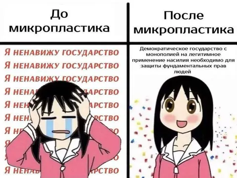 До и после микропластика