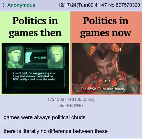 Politics in Games Then and Now