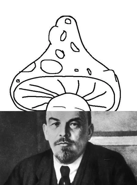 Гриб и Ленин