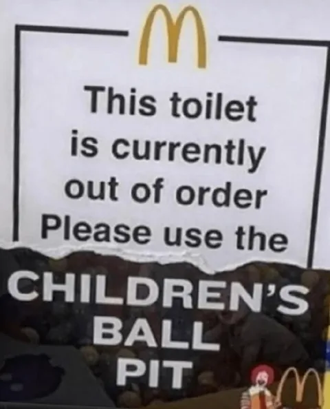 McDonald's Children's Ball Pit Sign
